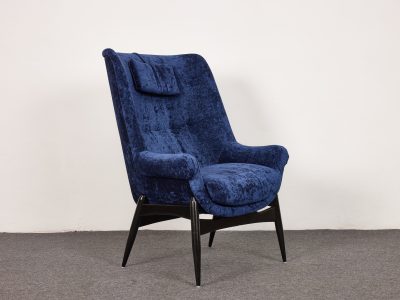 Mid-Century nagy méretű olvasó fotel – Gaubek Júlia tervezése, 1960-as évek, Magyarország